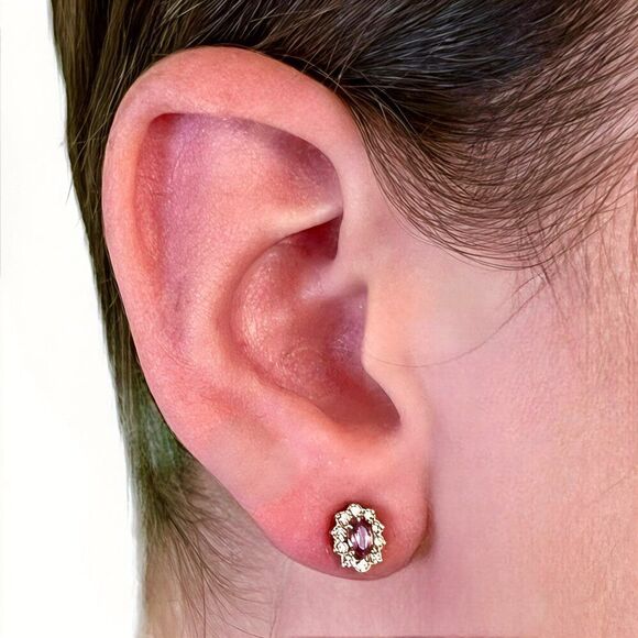 Sapphire Diamond Stud Earrings 14k W Gold 0.90 TCW Certified $2,490 215609 - Picture 3 of 11